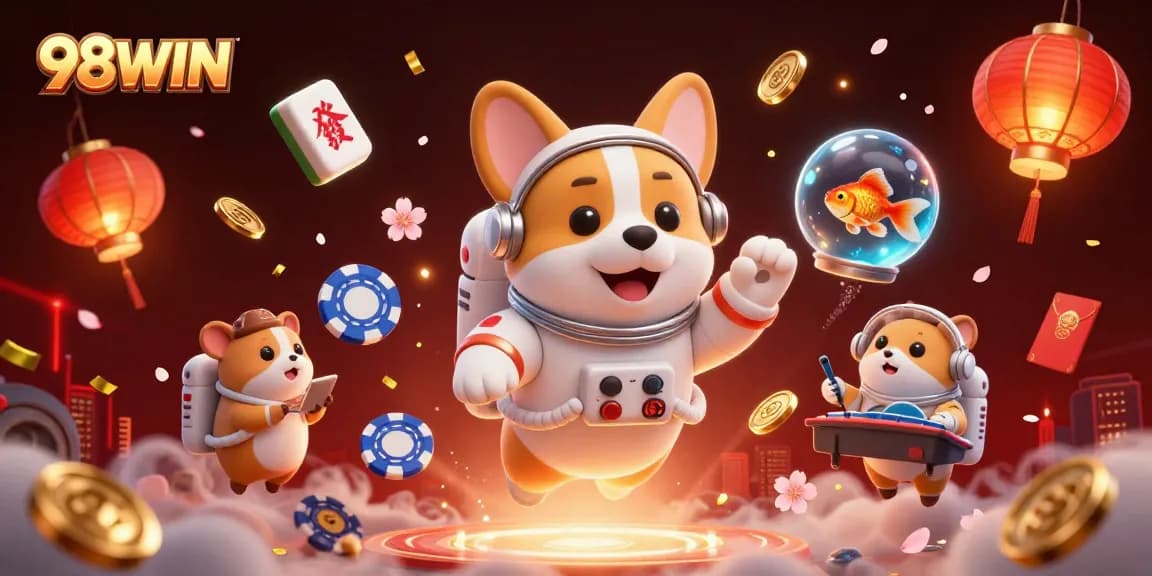 Experience thrilling gameplay at 98WIN with this vibrant 3D casino illustration.