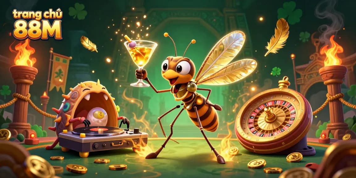 Experience the vibrant energy of trang chủ 88M with an animated casino scene featuring unique characters.