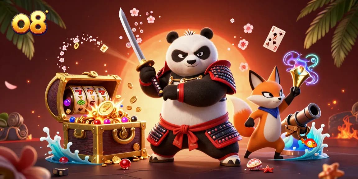 Engage with thrilling o8 slots and games featuring exciting characters in a vibrant casino atmosphere.