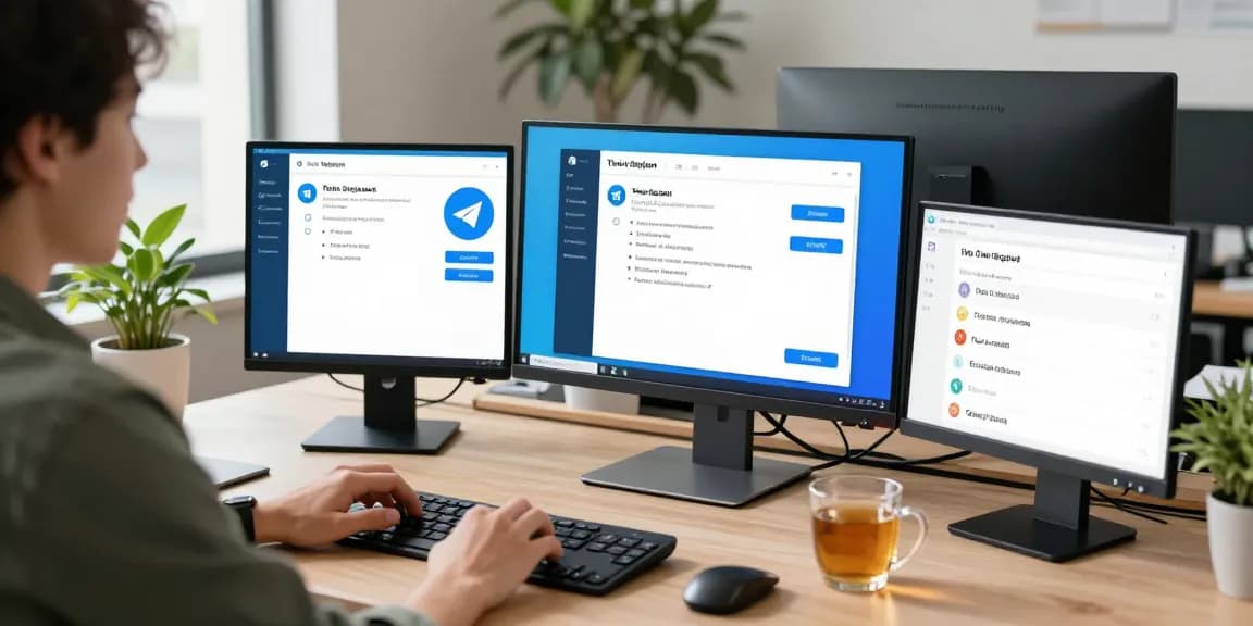 Engaging with Telegram中文 language settings in a modern workspace for a seamless user experience.