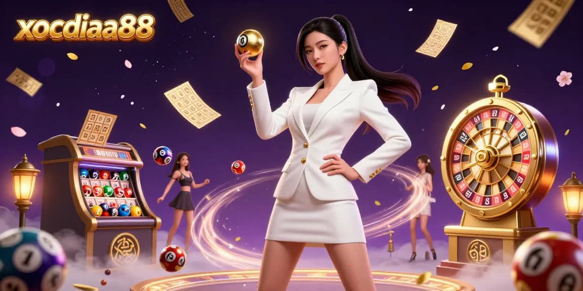 Xocdiaa88 showcases a confident woman in a tuxedo, highlighting the excitement of online gambling.