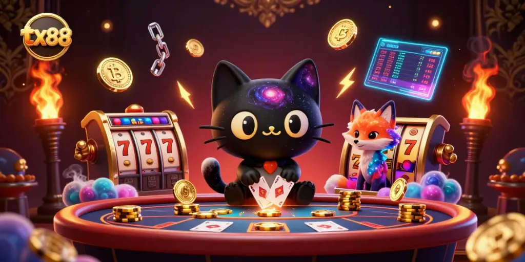 Experience exciting gaming at tx 88 with vibrant 3D visuals and dynamic casino elements.