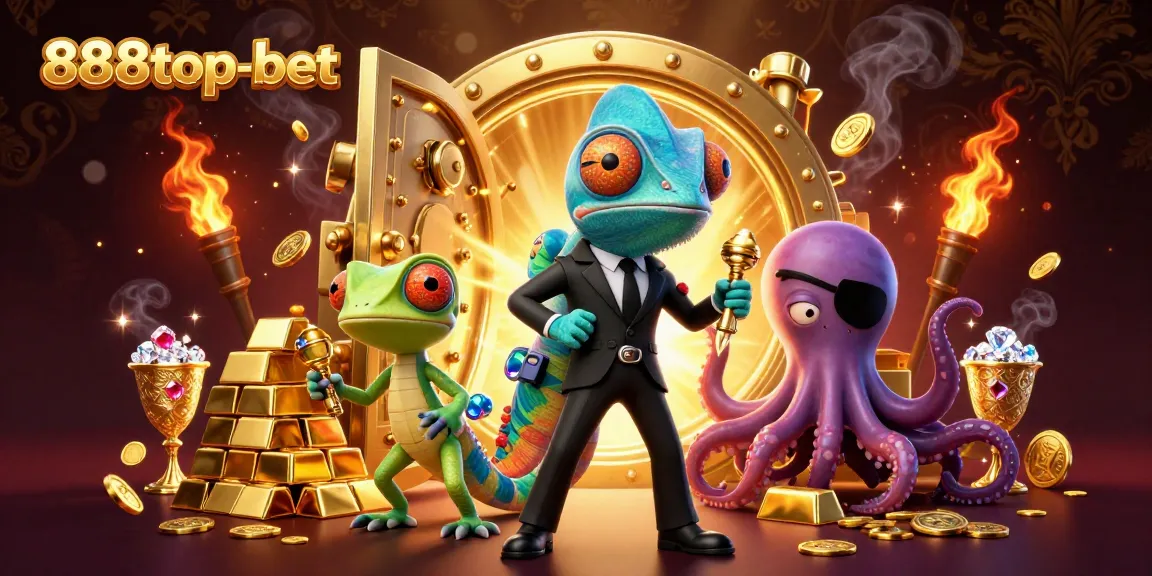 Win big at 888top-bet with the thrill of 3D casino illustration featuring unique characters in action.