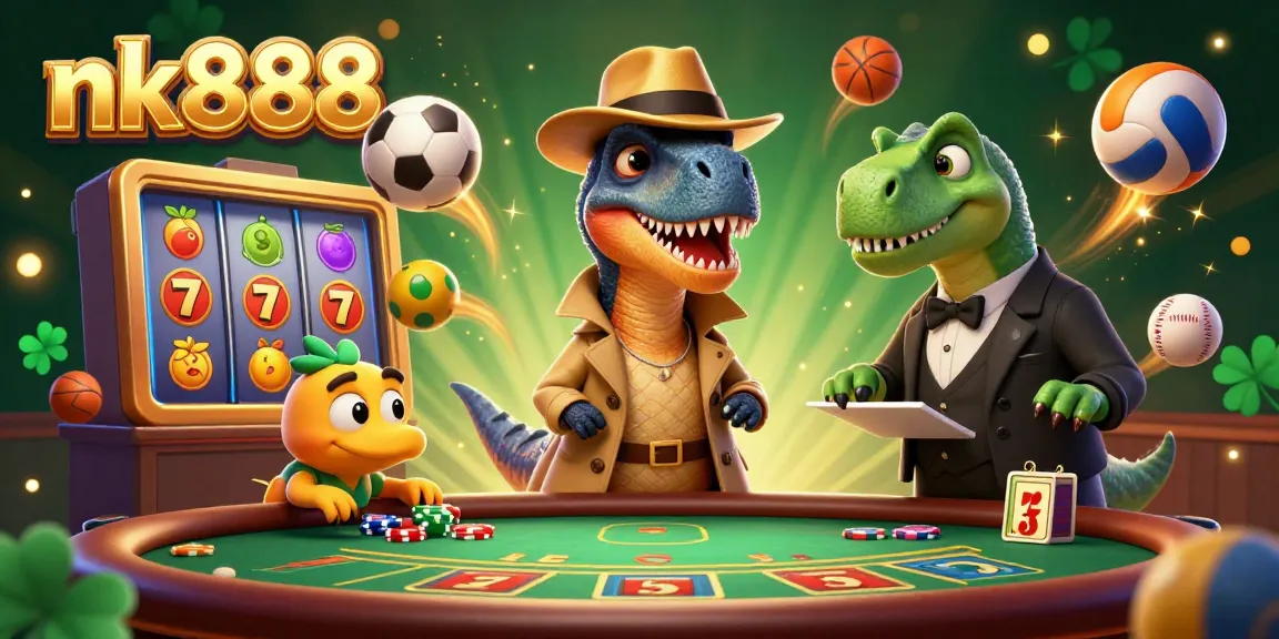 Engage in thrilling casino gameplay with nk888 as a velociraptor card counter and a stegosaurus pit boss liven up the scene.