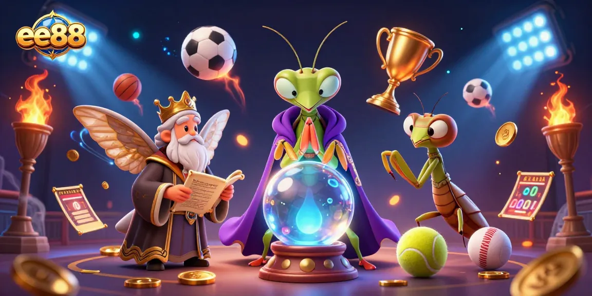 Experience thrilling sports betting at ee88 with a vibrant 3D casino illustration.
