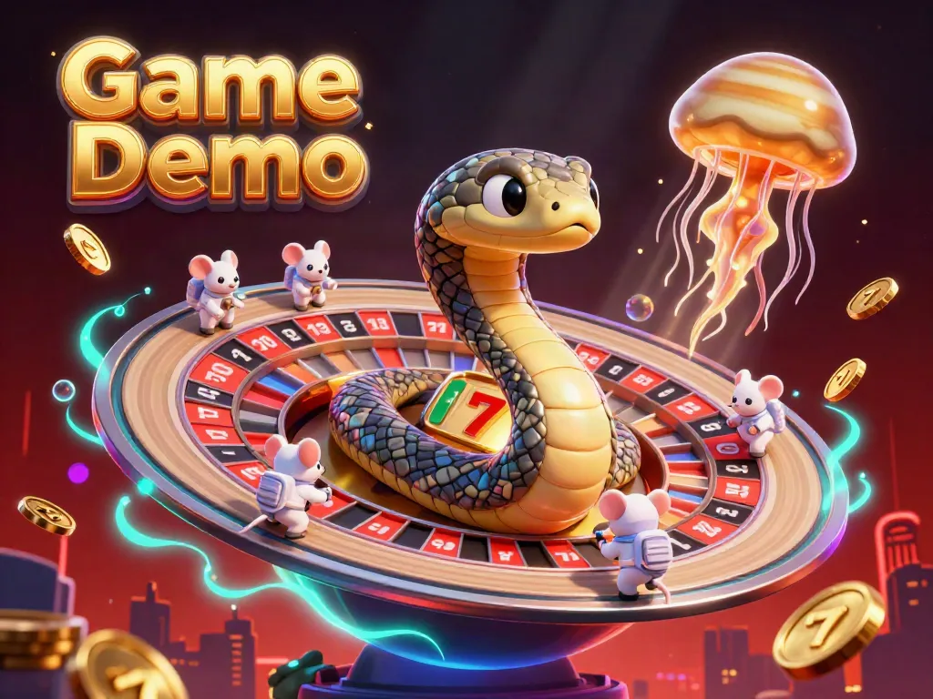 Experience the joy of Game Demo where astronaut mice bet on a cosmic roulette wheel.