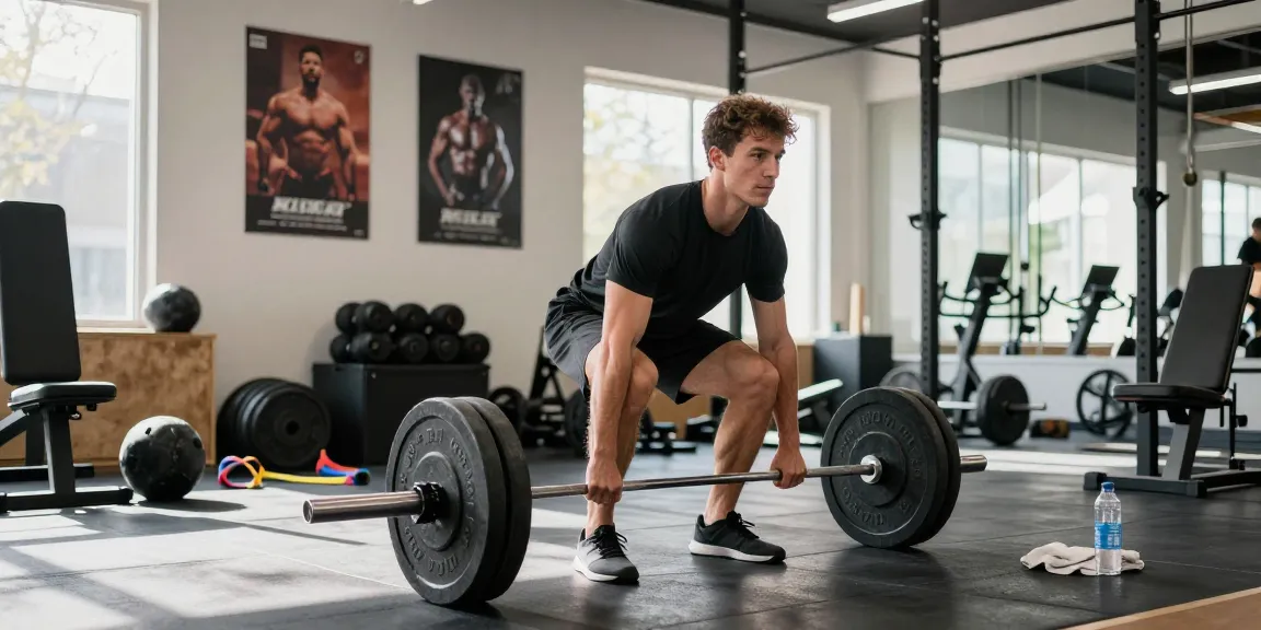 Selliza Shop bietet hochwertige Steroide für Bodybuilder im Fitnessstudio an, männlicher Athlet beim Training.