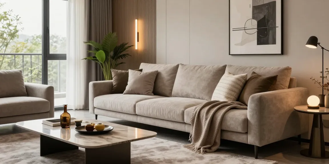 Baxter Sofa Händler Deutschland zeigt luxuriöses Design in einem modernen Wohnraum mit natürlichem Licht.