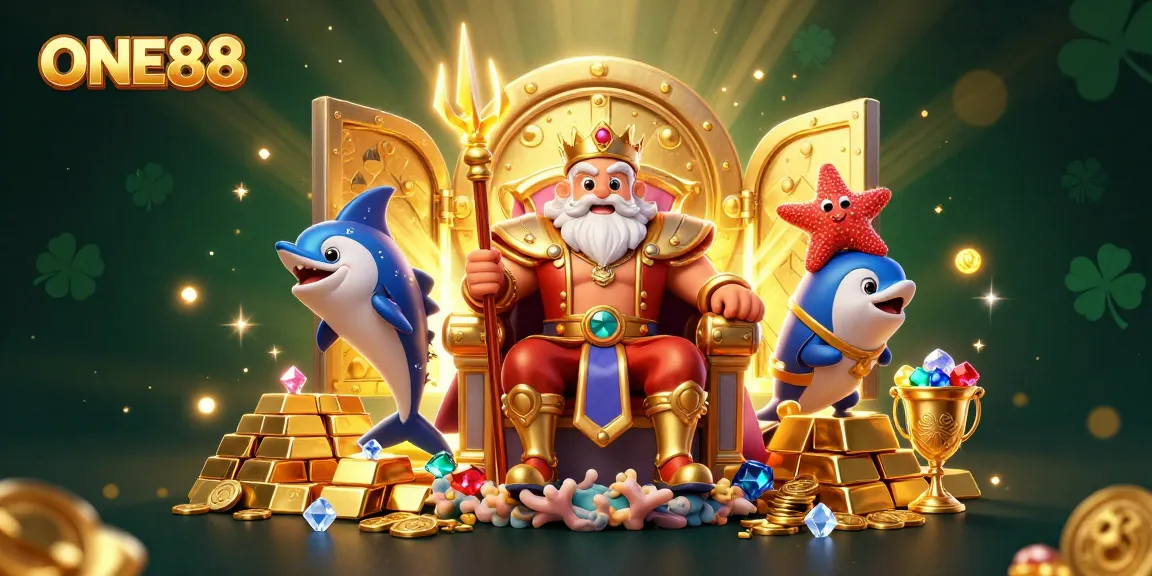 Experience gaming excitement at ONE88 with vibrant treasures and dynamic characters in a captivating online casino scene.