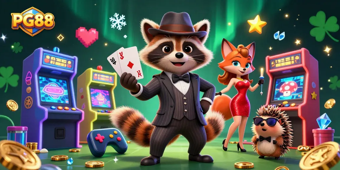 Boost your winnings at PG88 with vibrant animated casino characters and gaming elements.