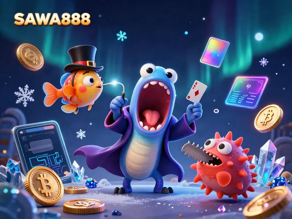 Engage with SAWA888's thrilling gameplay through an immersive underwater magic scene.