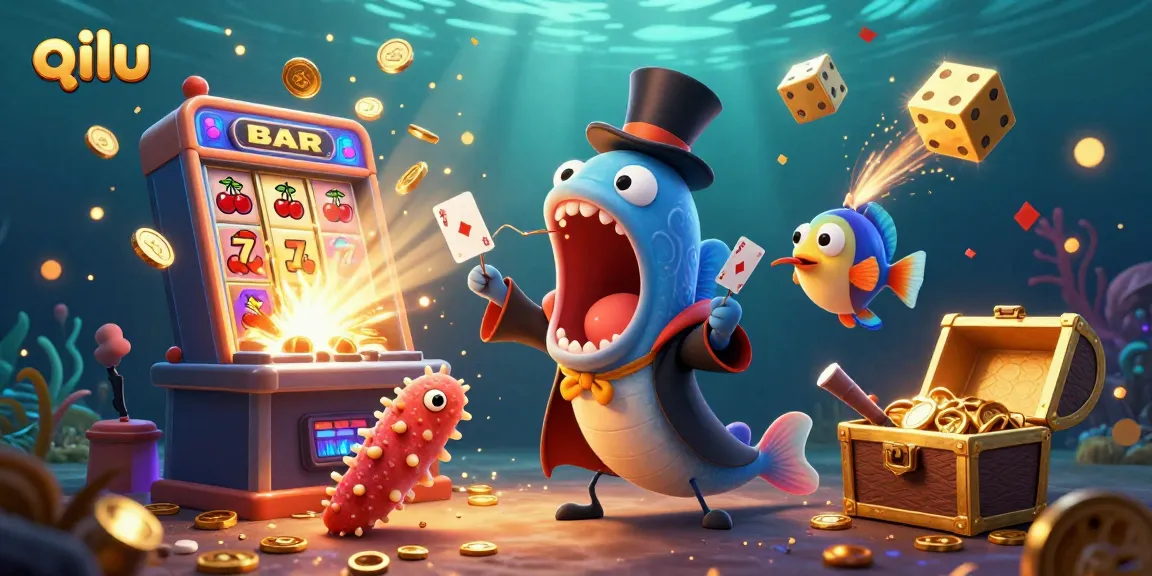Engage with qilu's thrilling underwater casino scene featuring magical sea creatures and rich jackpot elements.