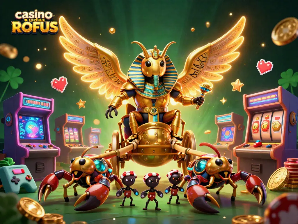 Engage in thrilling adventures at casino uden ROFUS with vibrant illustrations and dynamic elements.