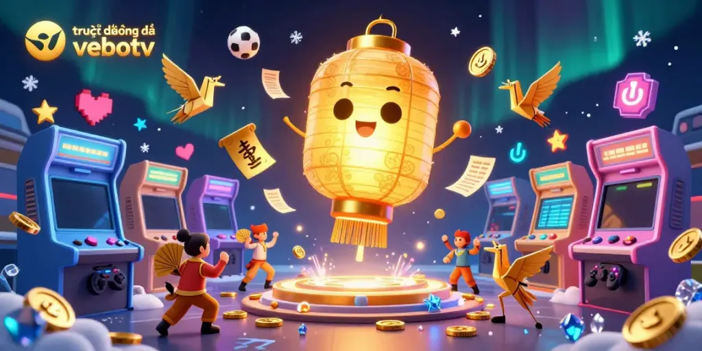 Experience the thrill of trực tiếp bóng đá vebotv with vibrant sports betting elements and glowing visuals.
