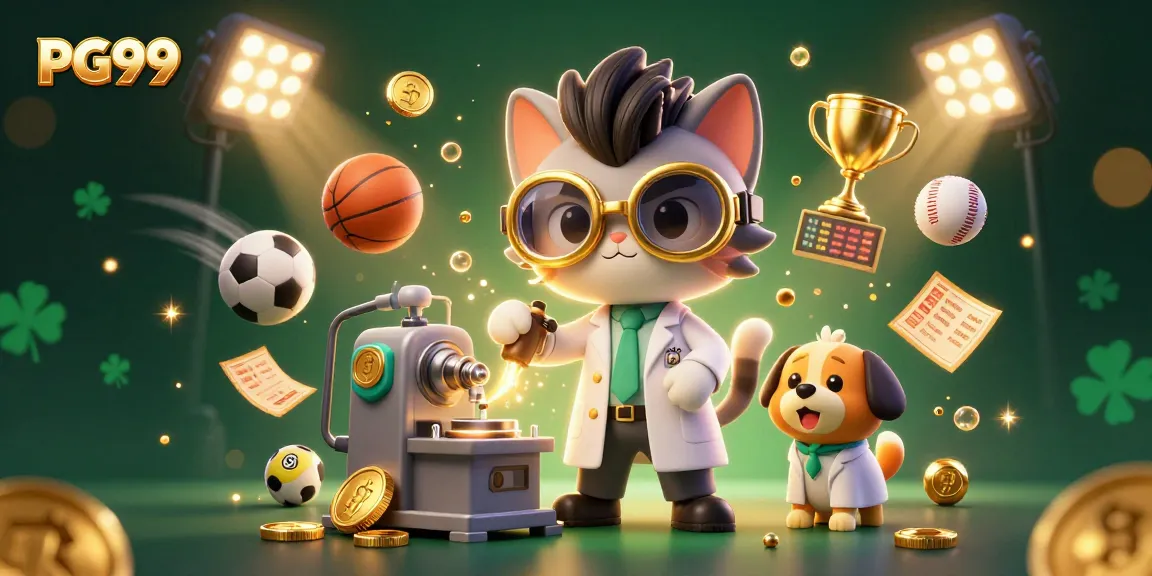 Experience thrilling wins with PG99 in this vibrant 3D casino scene filled with excitement.