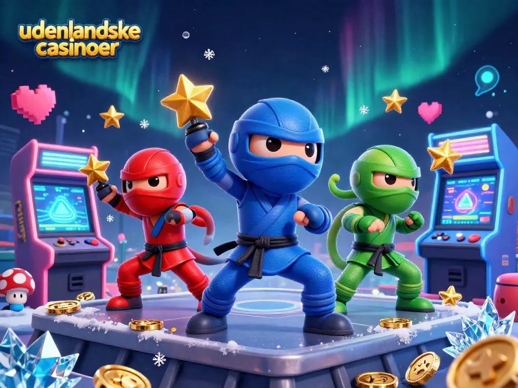 Engage with udenlandske casinoer through thrilling gaming experiences featuring a colorful ninja chameleon team.