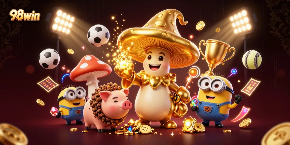 Engage with 98win's rich gaming experience featuring magic, treasure, and sports betting elements.