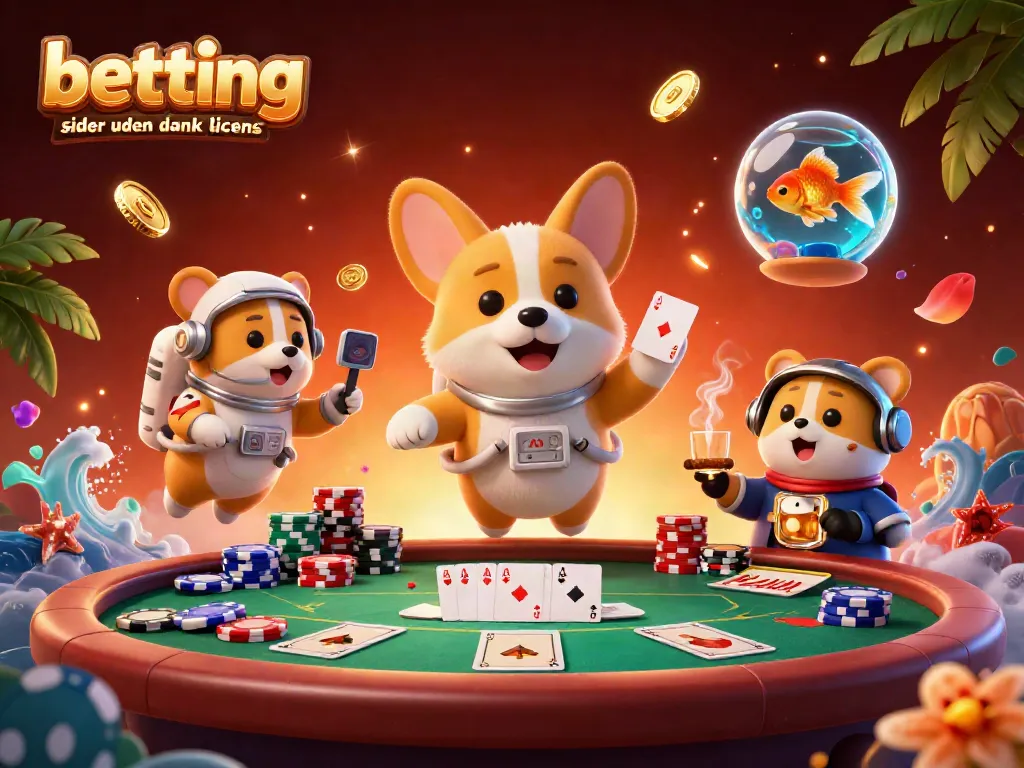 Engage with betting sider uden dansk licens in a vibrant 3D casino illustration showcasing action!
