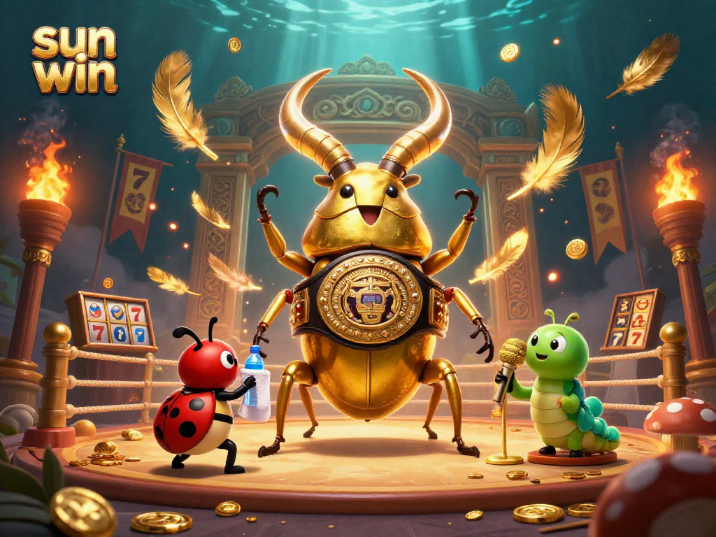 Engage in thrilling gameplay at sun win with a vibrant 3D casino illustration showcasing dynamic slot elements.