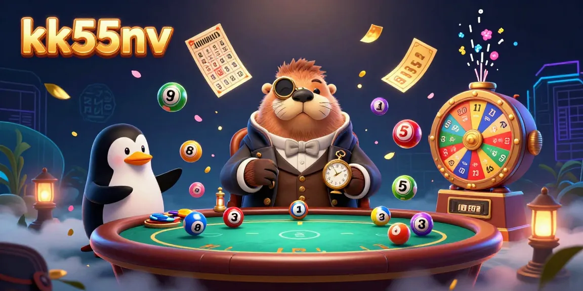 Experience thrilling gameplay with KK55NV's vibrant casino visuals, showcasing animated characters in a dynamic scene.