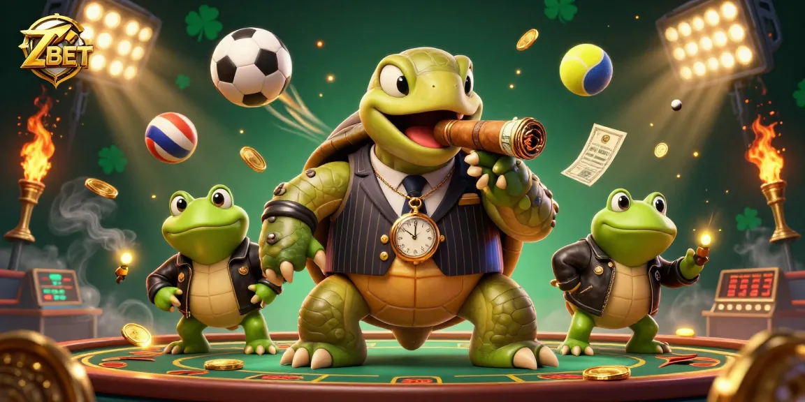 Experience thrilling action with ZBET as a turtle mobster leads the casino floor!