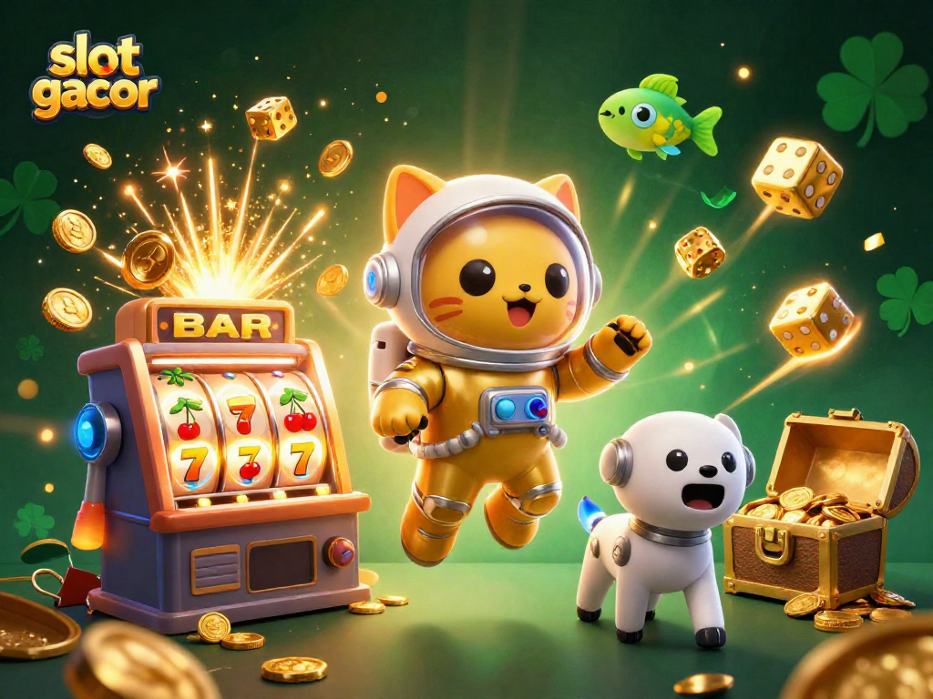 Experience top slot gacor excitement with a jackpot explosion, showcasing vibrant casino elements