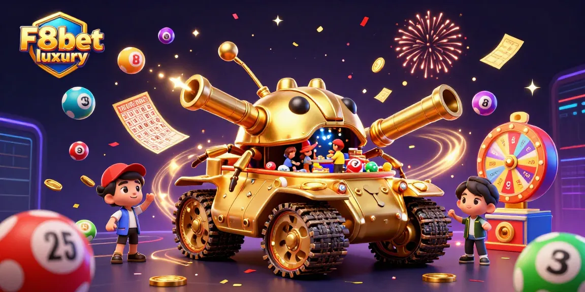 Engage in exciting gameplay at F8bet luxury with lively visuals, confetti, and casino-themed elements.