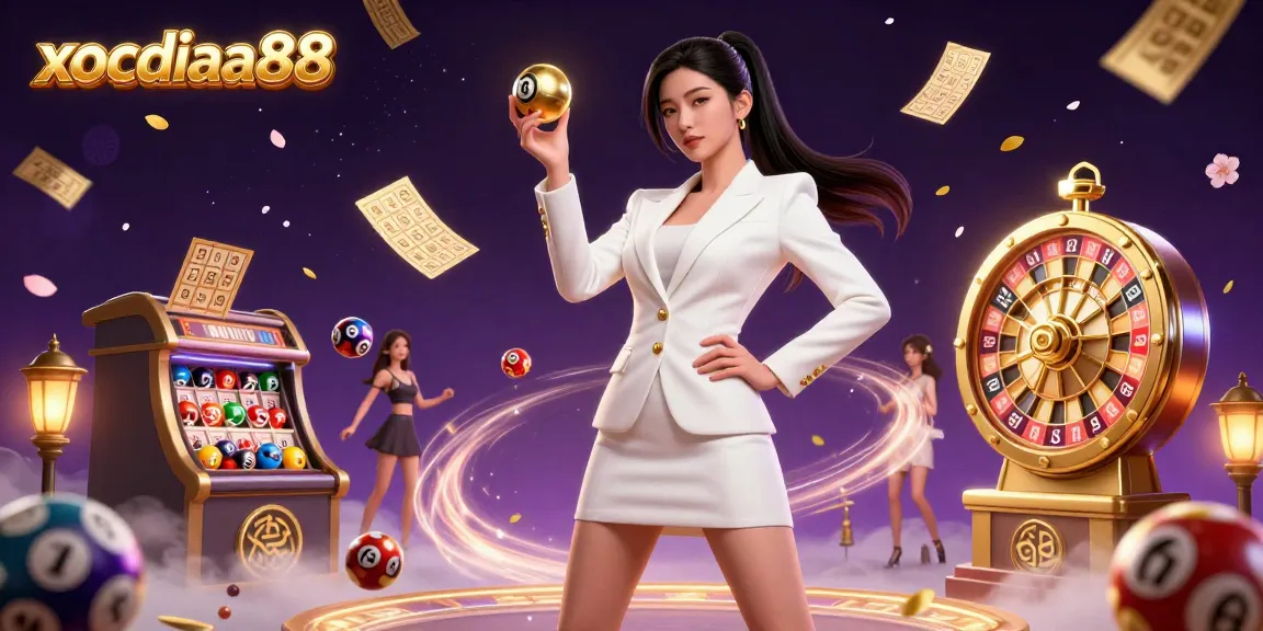 Xocdiaa88 showcases a confident woman in a tuxedo, highlighting the excitement of online gambling.